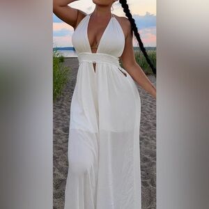 Sleeveless Jumpsuit with Tie Back